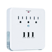 Charging Outlet with 3.1A Triple USB Ports 3 AC Plugs